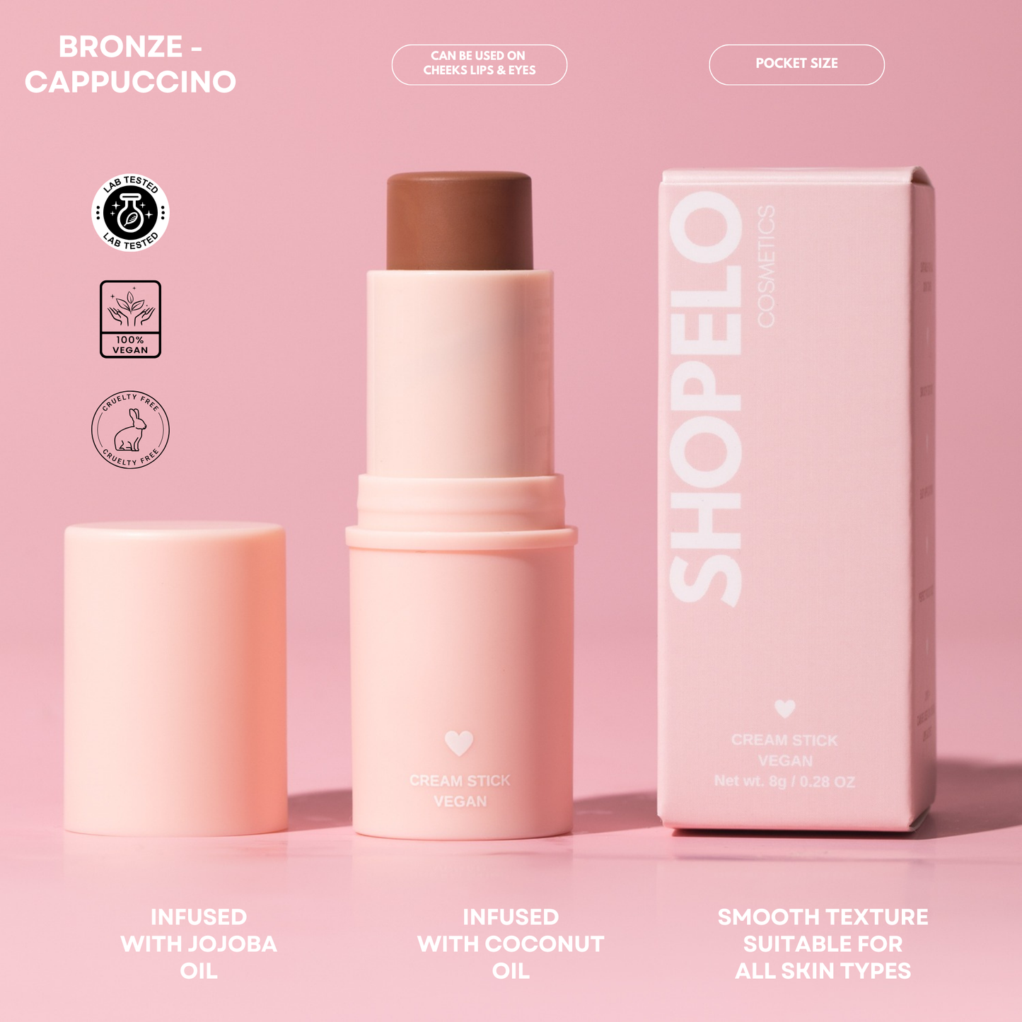 POWDER CREAM STICK (BRONZE, GLOW, BLUSH)
